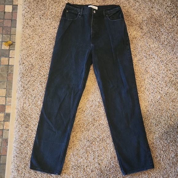 Abercrombie & Fitch 90s Straight Ultra High Rise Black Jeans 29 Waist - Picture 1 of 7